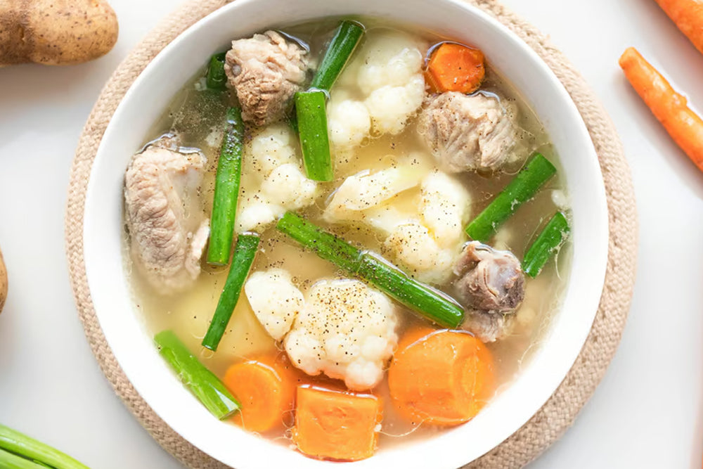 Soft bone Pork Ribs with Vegetable Soup
